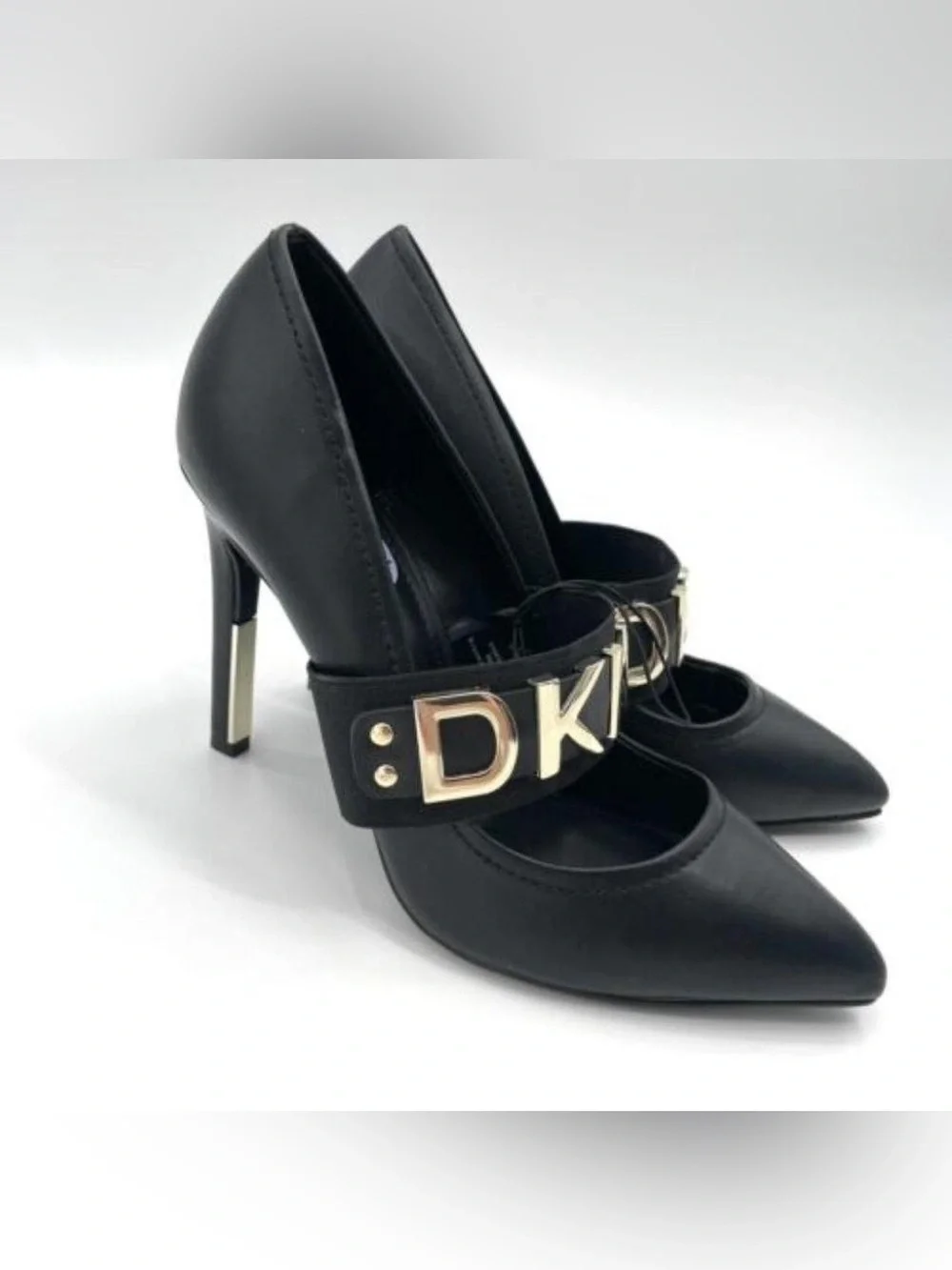 DKNY Carisa Logo-Strap Pointed Toe Pumps